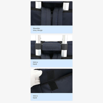 Rolling Tote For Short Travel Lightweight Pull Rod Shopping Handbag