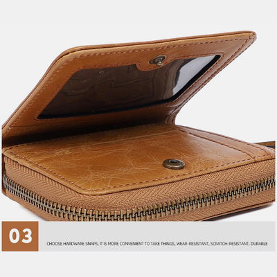 Multifunctional Retro Genuine Leather Coin Purse