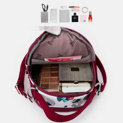Floral Print Sling Bags for Women Crossbody Backpack Multipurpose Shoulder Bag