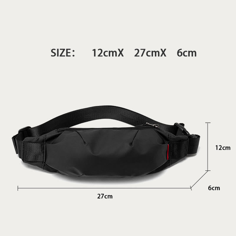Sling Bag For Men Slim Lightweight Oxford Chest Phone Bag
