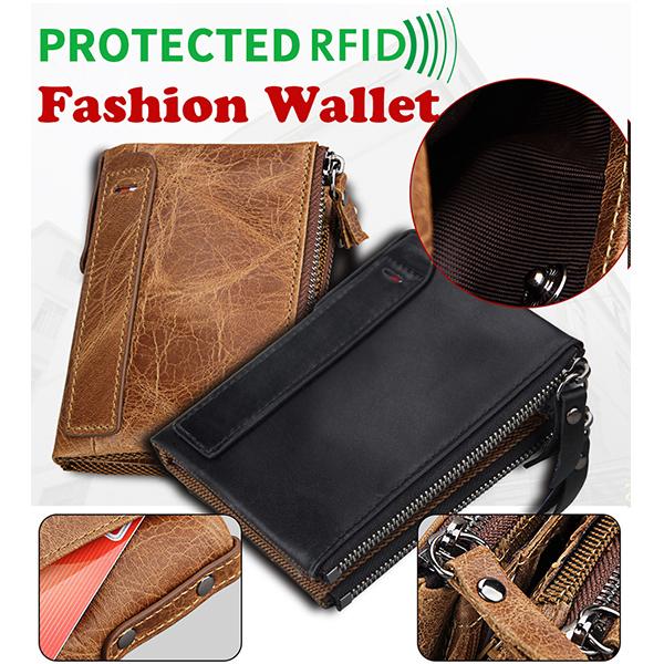 Men's Genuine Leather RFID Wallet