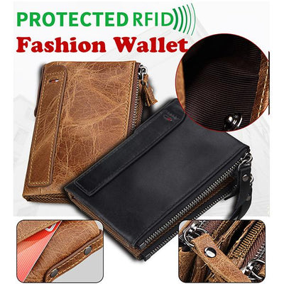 Men's Genuine Leather RFID Wallet