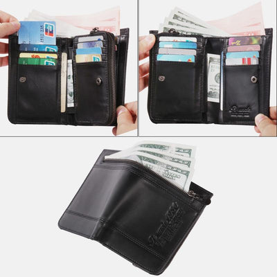 Large Capacity Bifold Retro Wallet