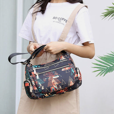 Lightweight Flower Printed Crossbody Bag