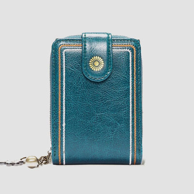 Genuine Leather RFID Multi-Slots Wallet Purse