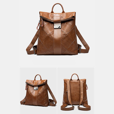 Genuine Leather Vintage Anti-Theft Backpack