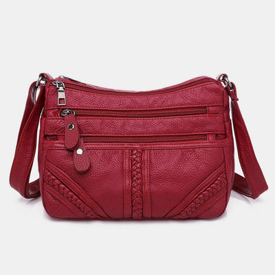 Multi-pocket Solid Crossbody Bag