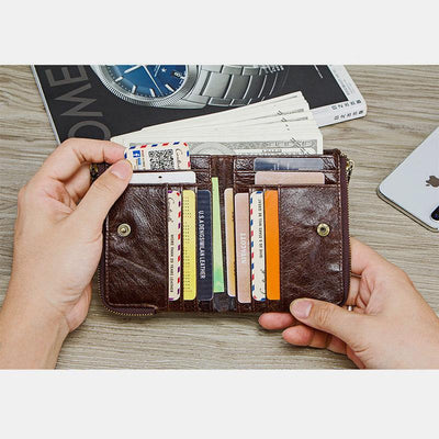 Casual RFID Multifunctional Wallet With Chain