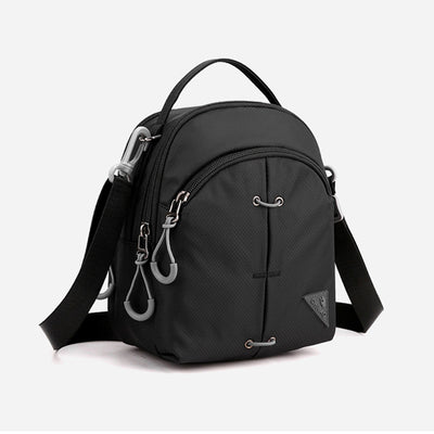 Double Layer Nylon Small Womens Mens Crossbody Bag Waterproof Lightweight Purse