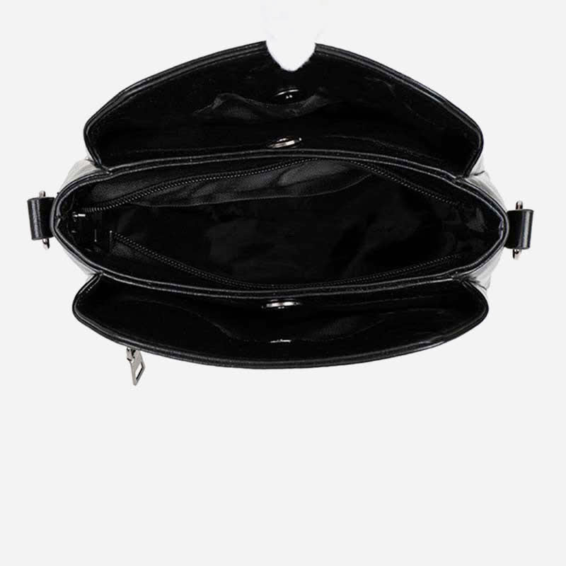 Multi-Compartment Small Casual Faux Leather Crossbody Bag Handbag