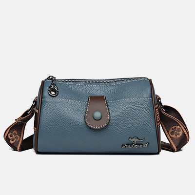 Retro Lady Underarm Bag Wide Strap Simple Women Crossbody Bag
