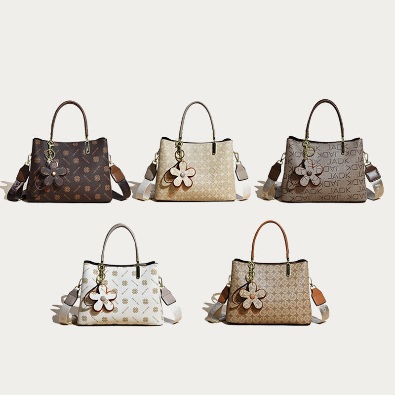 Retro Women Top Handle Bag Fancy Pattern Crossbody Purse