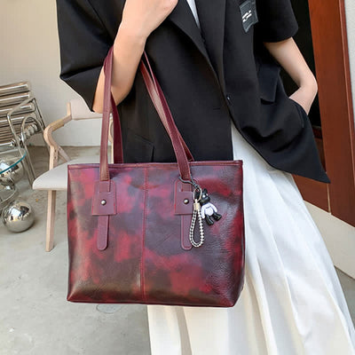 Women Soft Faux Leather Tote Shoulder Bag Large Capacity Handbag