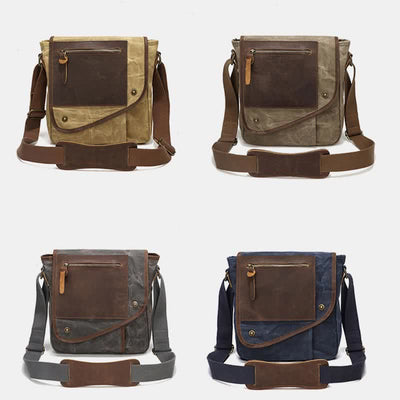 Men Messenger Bags Canvas Crossbody Shoulder Bag Travel Work Purse