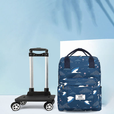 Tote Bag For Travel Waterproof Pull Rod Bag Folding Backpack