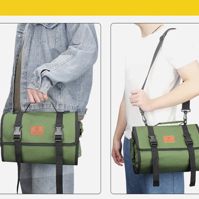 Tool Roll Bag Heavy Duty Tool Organizer with 4 Removable Pouch