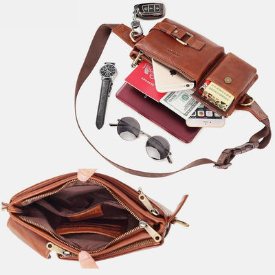 Vintage Multi-Carry Genuine Leather Sling Bag