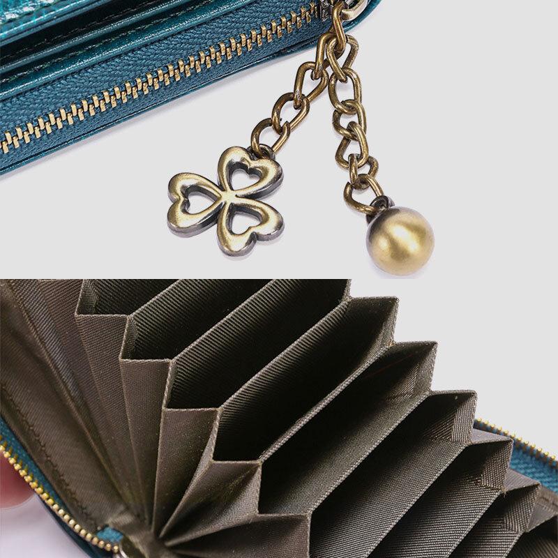 Genuine Leather RFID Multi-Slots Wallet Purse