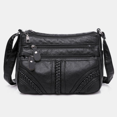 Multi-pocket Solid Crossbody Bag