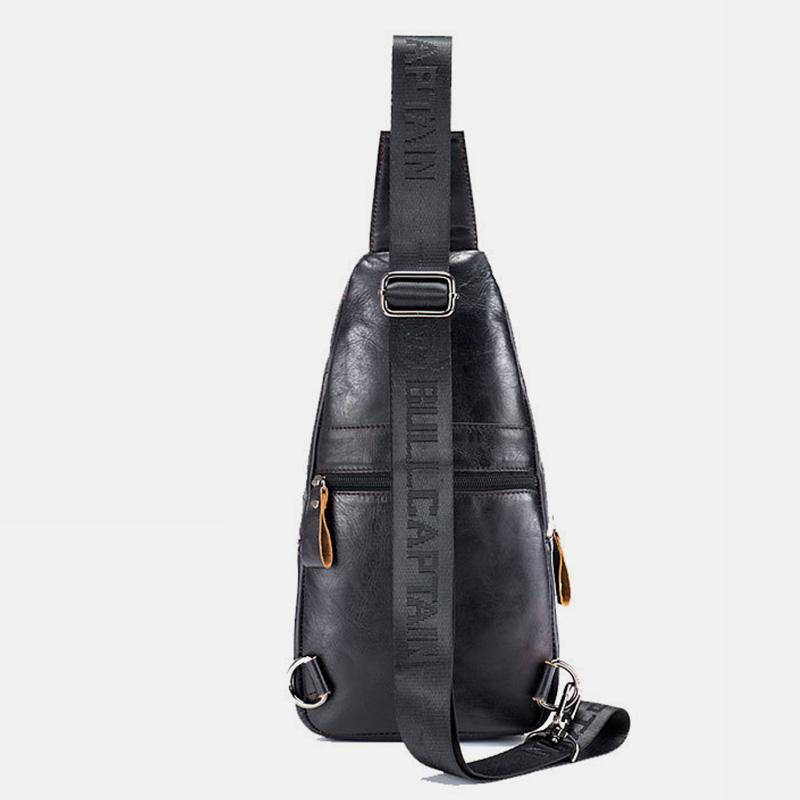 Genuine Leather Vintage Multifunction Sling Bag