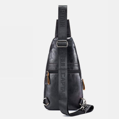 Genuine Leather Vintage Multifunction Sling Bag