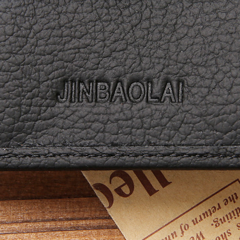 Genuine Leather Large Capacity Vintage Trifold Wallet