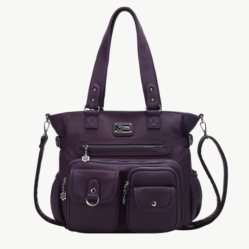 Women Large Underarm Tote Multiple Pockets Two Use Crossbody Bag