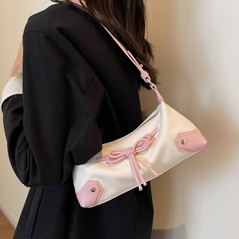 Shoulder Bag For Women Light Color Vegan Leather Daily Purse