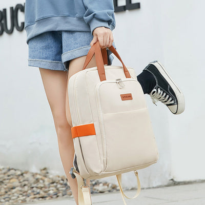 Women Functional Backpack Large Capacity Laptop Backpack with Hand Strap