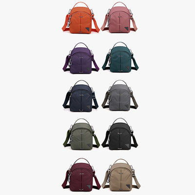 Double Layer Nylon Small Womens Mens Crossbody Bag Waterproof Lightweight Purse