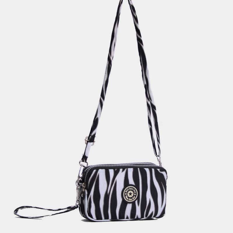 3 Zip Mini Crossbody Bag Lightweight Cellphone Wallet Long Wristlet Purses