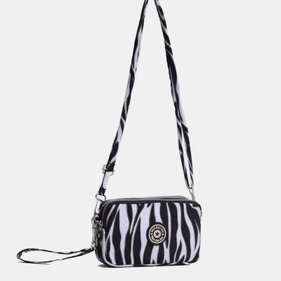 3 Zip Mini Crossbody Bag Lightweight Cellphone Wallet Long Wristlet Purses