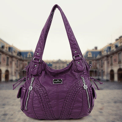 Women's Solid Color Hobo Bag