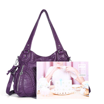Women's Solid Color Hobo Bag