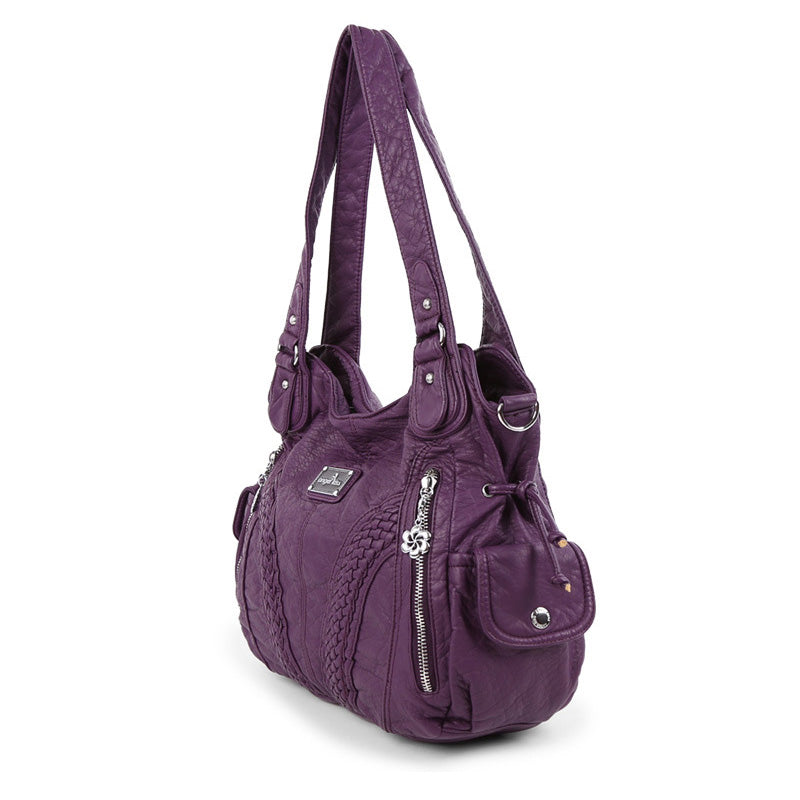 Women's Solid Color Hobo Bag