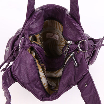 Women's Solid Color Hobo Bag