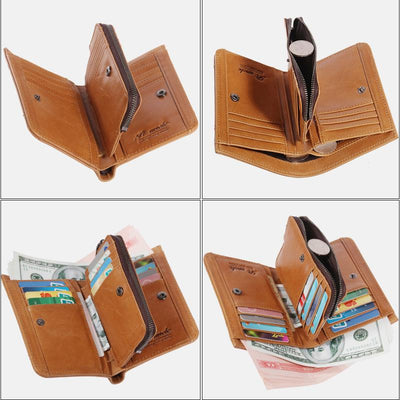 Large Capacity Bifold Retro Wallet
