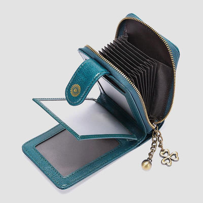 Genuine Leather RFID Multi-Slots Wallet Purse
