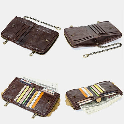 Casual RFID Multifunctional Wallet With Chain