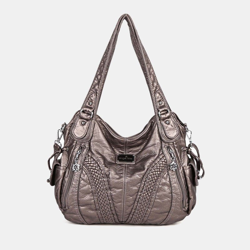 Women's Solid Color Hobo Bag