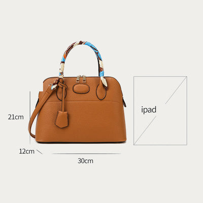 Top-Handle Bag For Women Vintage Thin Silk Scarf Handle