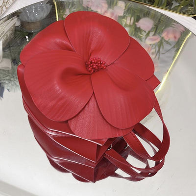 Petal Flower Handbag For Party Solid Color Evening Bag