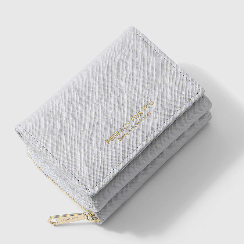 Trifold Multi-Slot Short Wallet Mini Wallet for Women Girls
