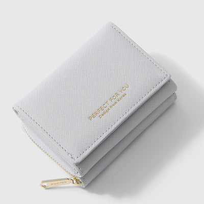 Trifold Multi-Slot Short Wallet Mini Wallet for Women Girls