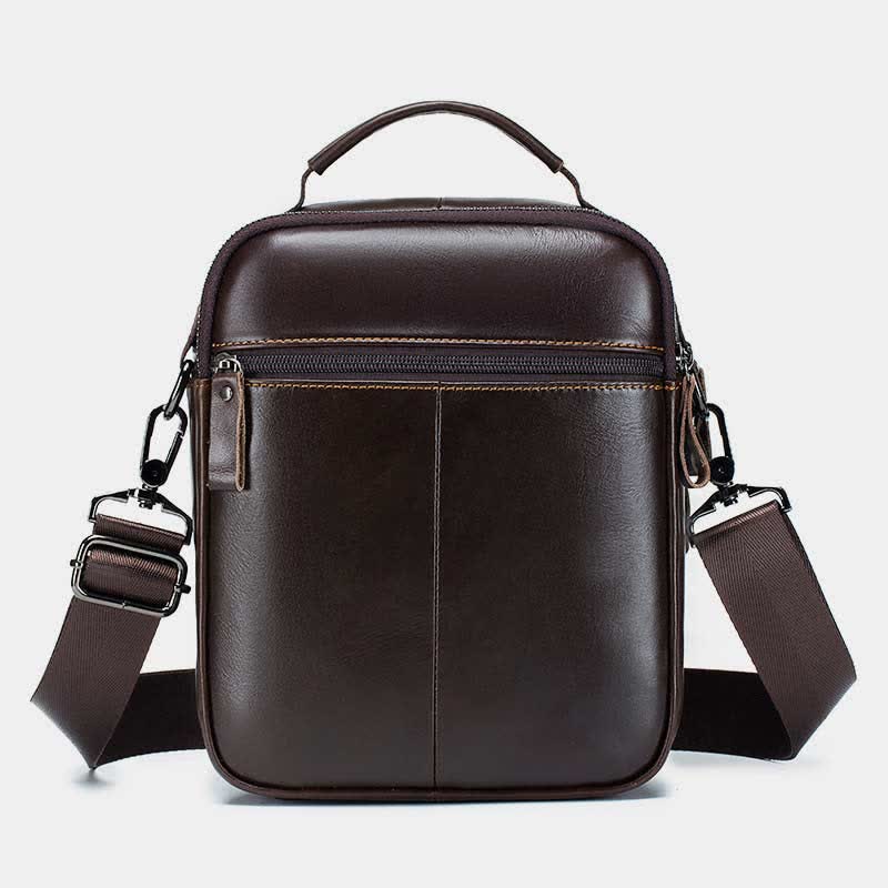 Multi-pocket Real Leather Small Messenger Bag Shoulder Purse Travel Carry Bag