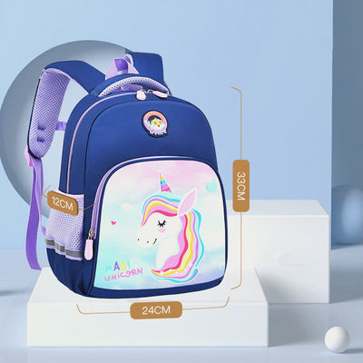 Backpack For Kids Cartoon Character Printing Lightweight Oxford Schoolbag
