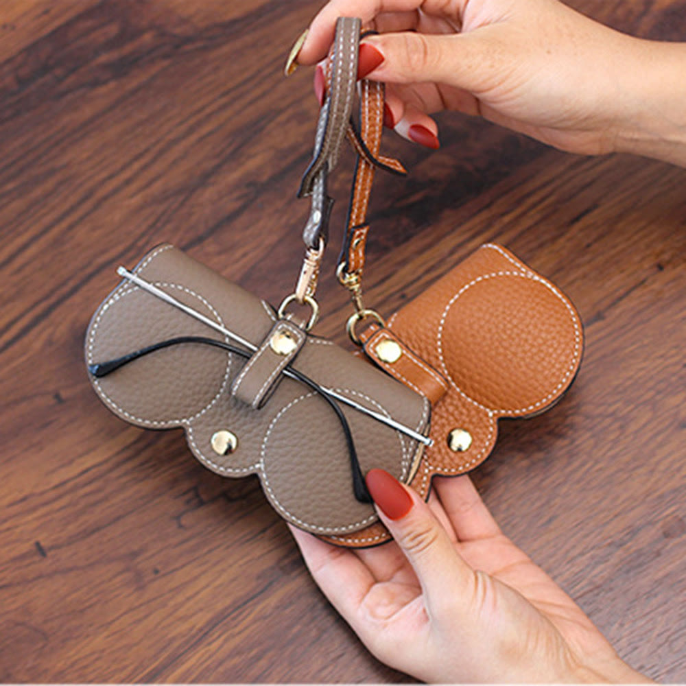 Storage Bag For Sunglasses Soft Leather Portable Simple Storage Case