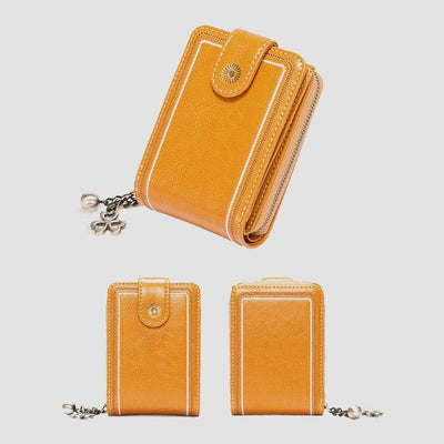 Genuine Leather RFID Multi-Slots Wallet Purse