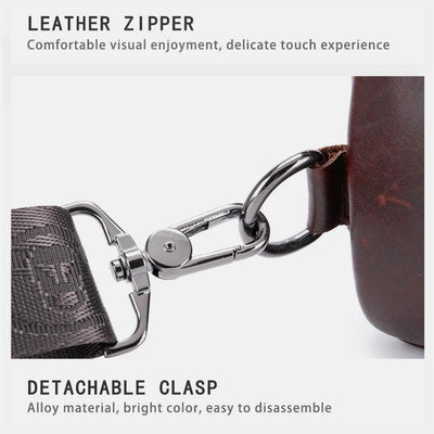 Genuine Leather Vintage Multifunction Sling Bag