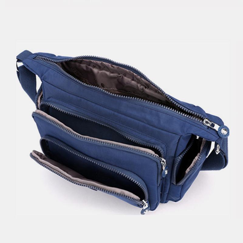Waterproof Multi-Pocket Solid Crossbody Bag